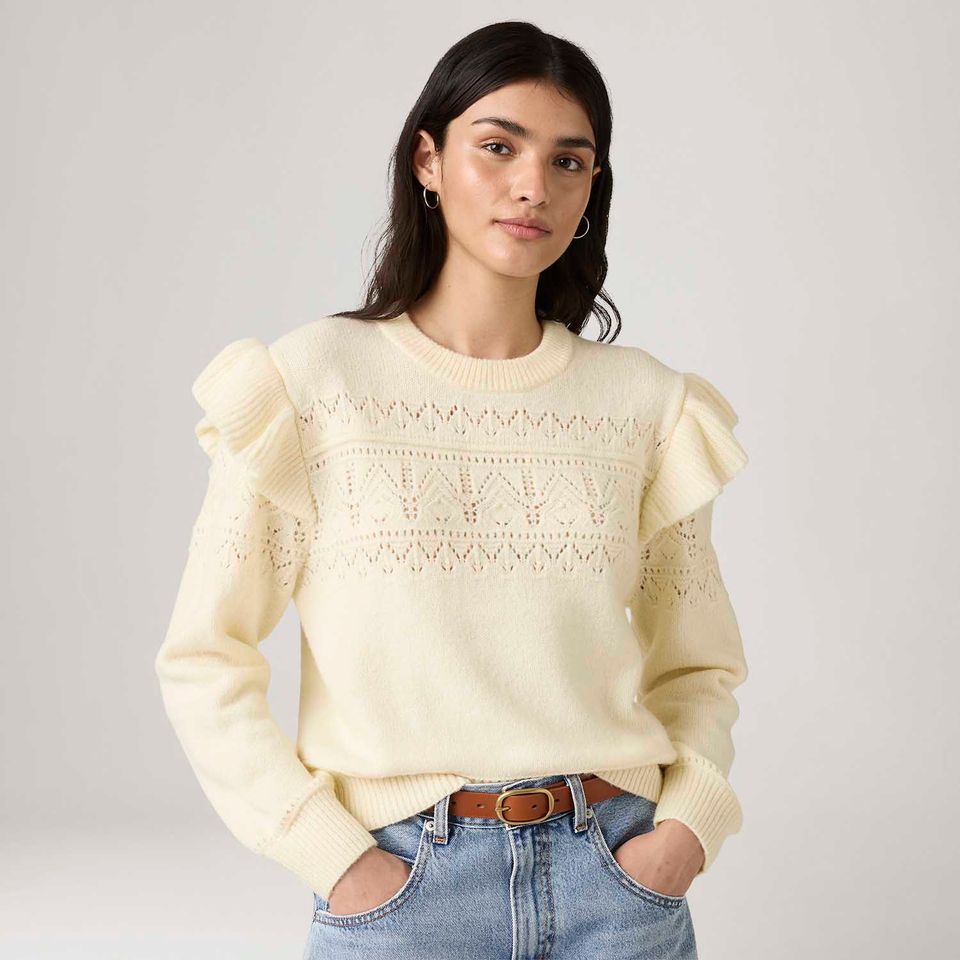 Suéter Levi's® Shane Flutter Amarelo Manga Longa