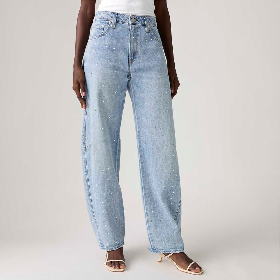 Calça Jeans Levi's® Baggy Dad Barrel Lavagem Clara