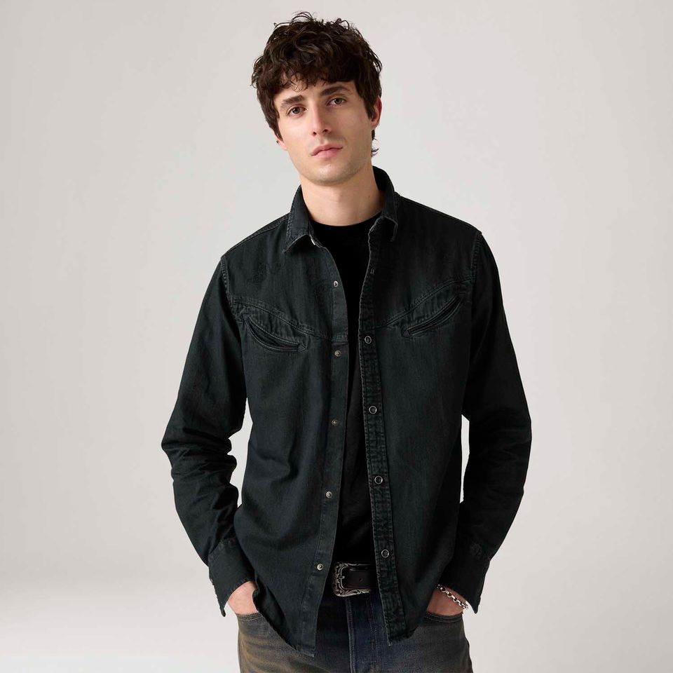 Camisa Levi's® Smiley Western Preta