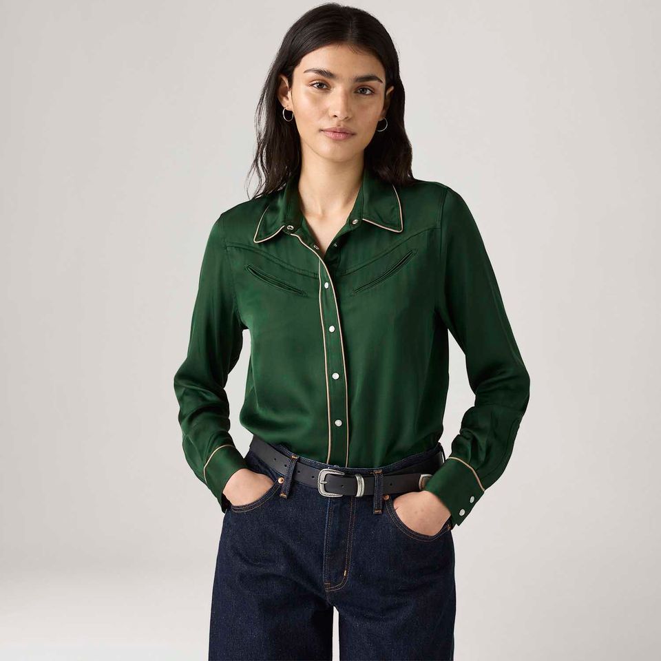 Camisa Levi's® Bradie Archival Verde Manga Longa