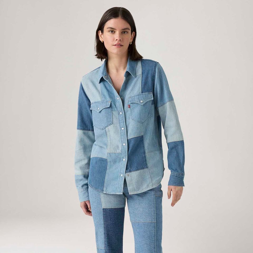 Camisa Jeans Levi's® Patchwork Iconic Western