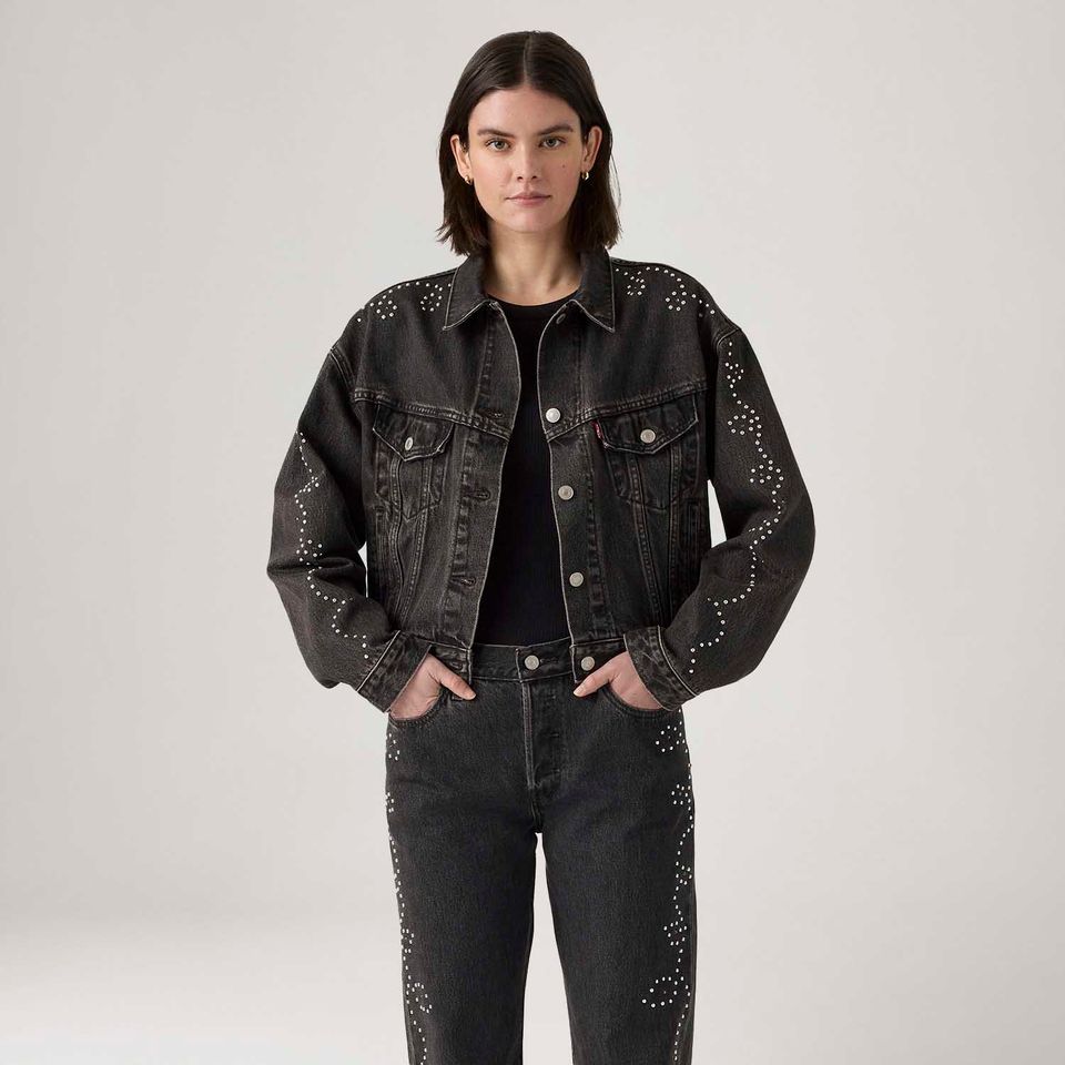 Jaqueta Jeans Levi's® Shrunken 90's Preta