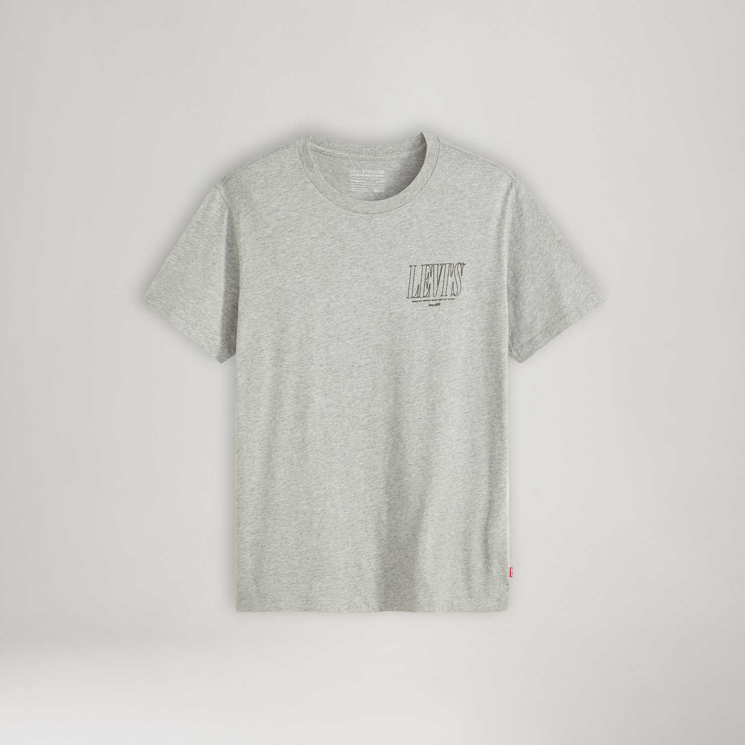 Camiseta Levi's® Graphic Crewneck Cinza Manga Curta — Levi's