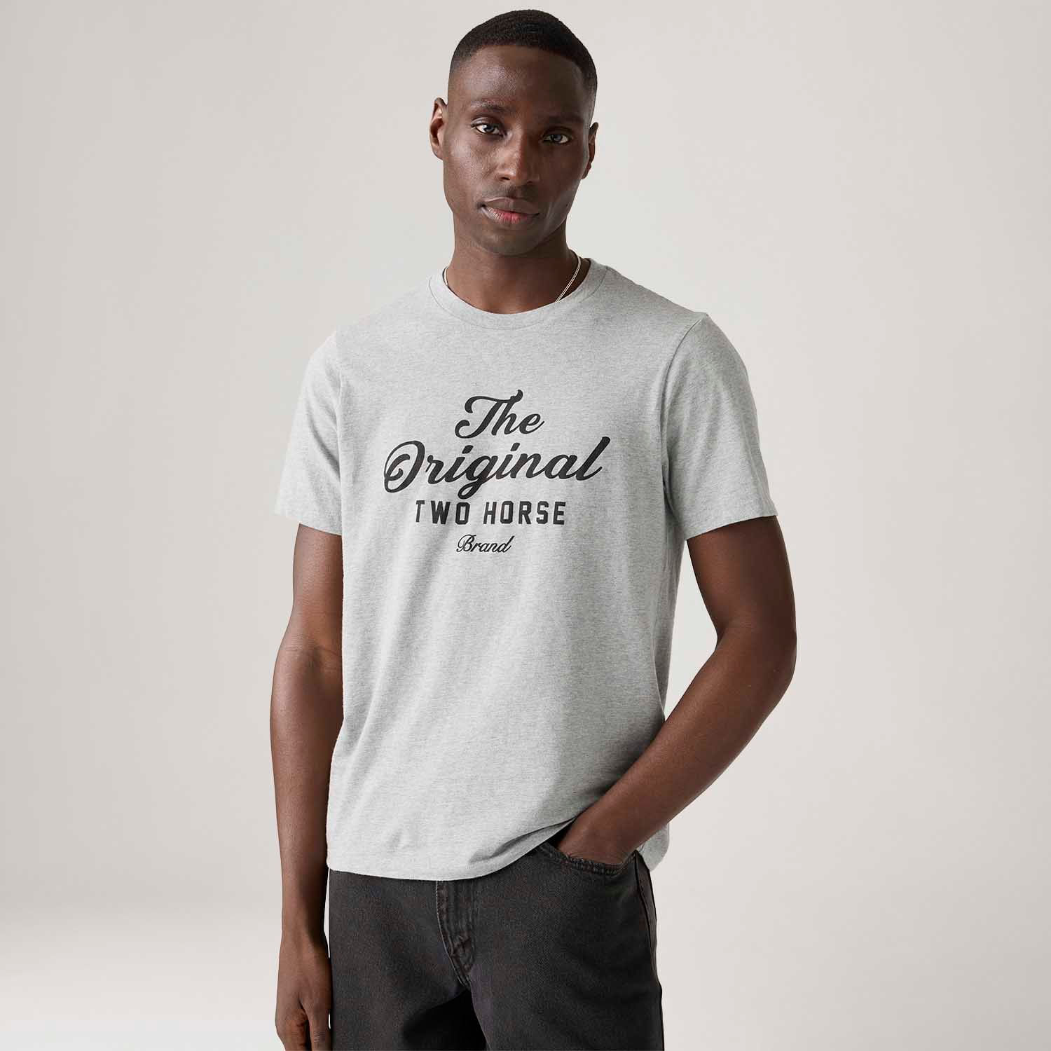Camiseta Levi's® Graphic Crewneck Cinza Manga Curta — Levi's