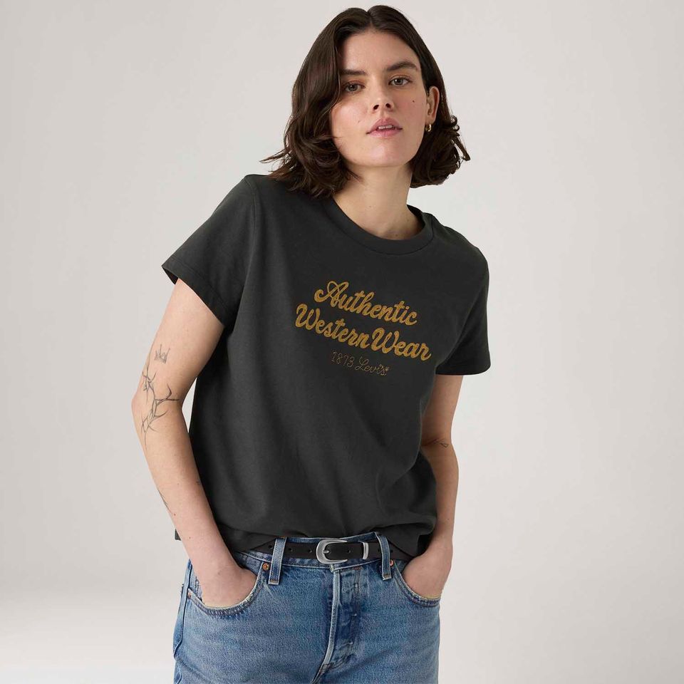 Camiseta Levi's® Graphic Boxy Preta Manga Curta