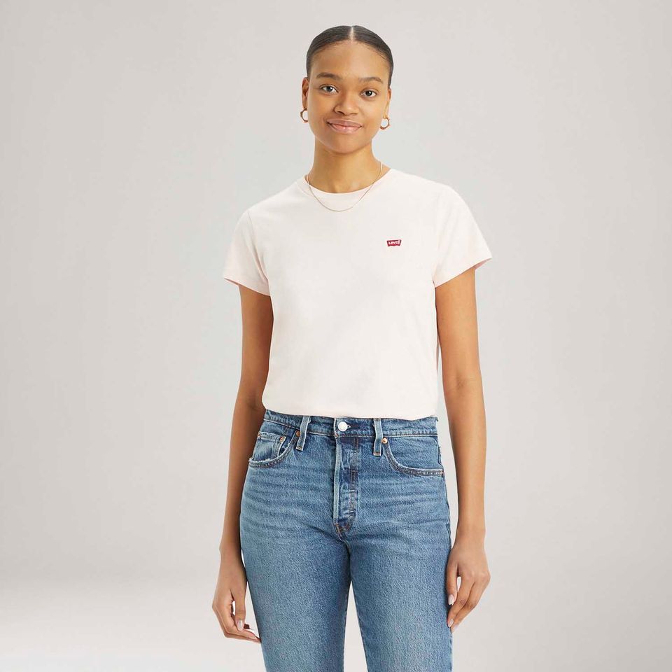 Camiseta Levi's® Perfect Tee Rosa Claro Manga Curta