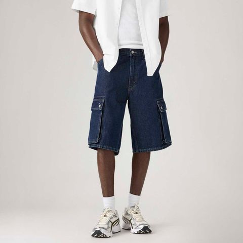 Bermuda Jeans Levi's® 478® Baggy Cargo Lavagem Escura — Levi's