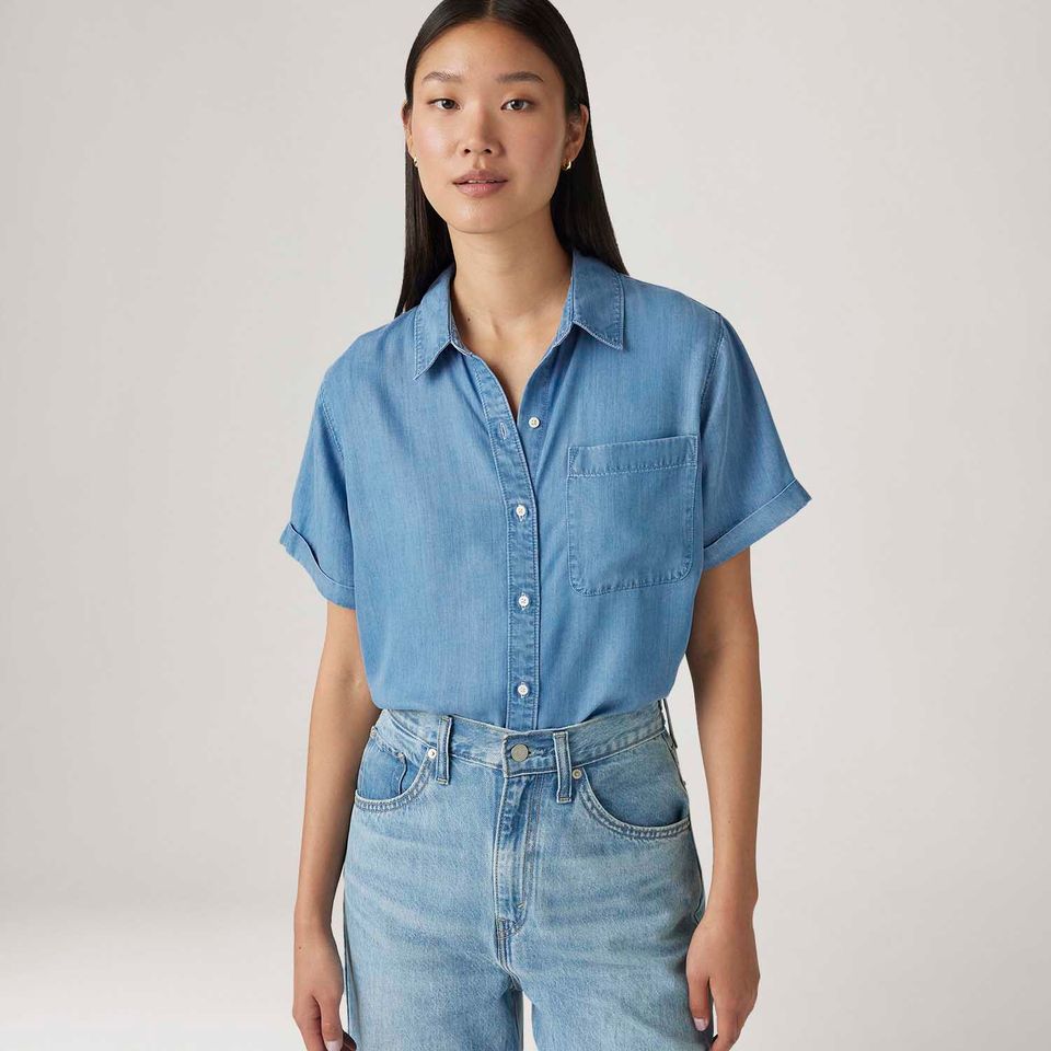 Camisa Levi's® Darlene Lavagem Média Manga Curta