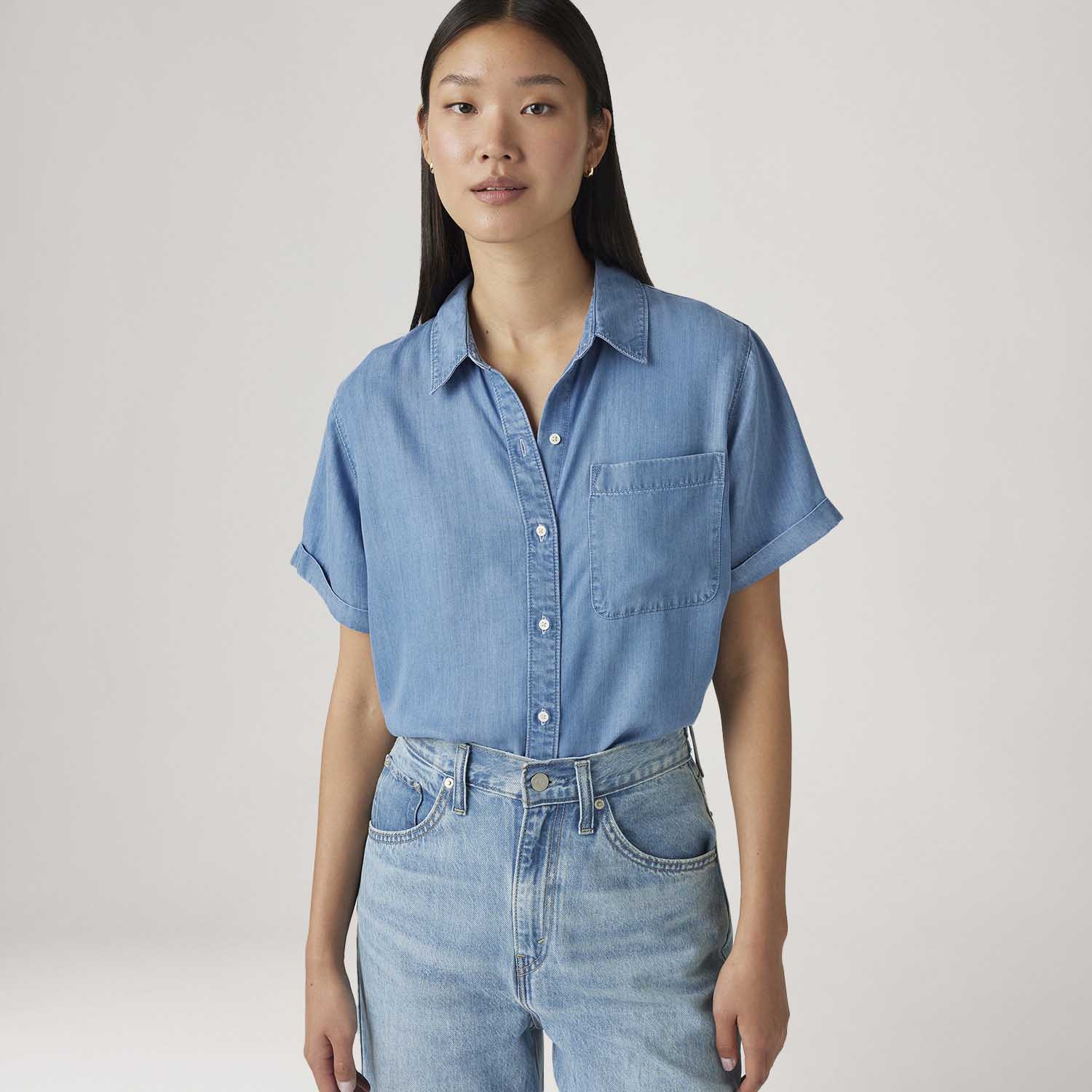 Camisa Levi's® Darlene Lavagem Média Manga Curta — Levi's
