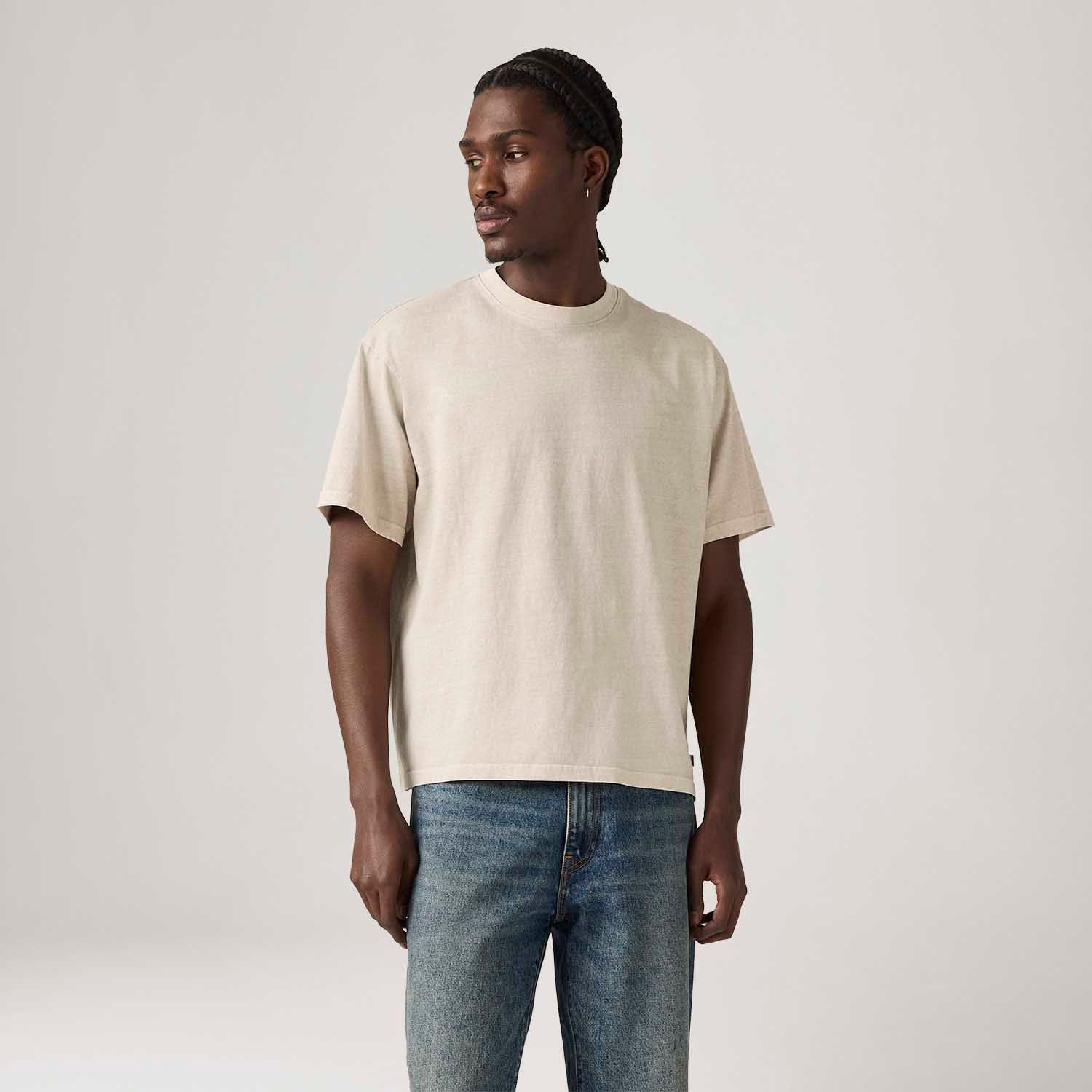 Camiseta Levi's® Cropped Manga Curta Off White — Levi's