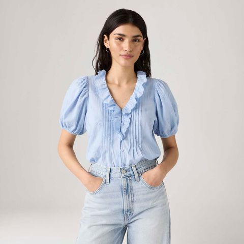 Blusa Levi's® Giselle Ruffle Azul — Levi's