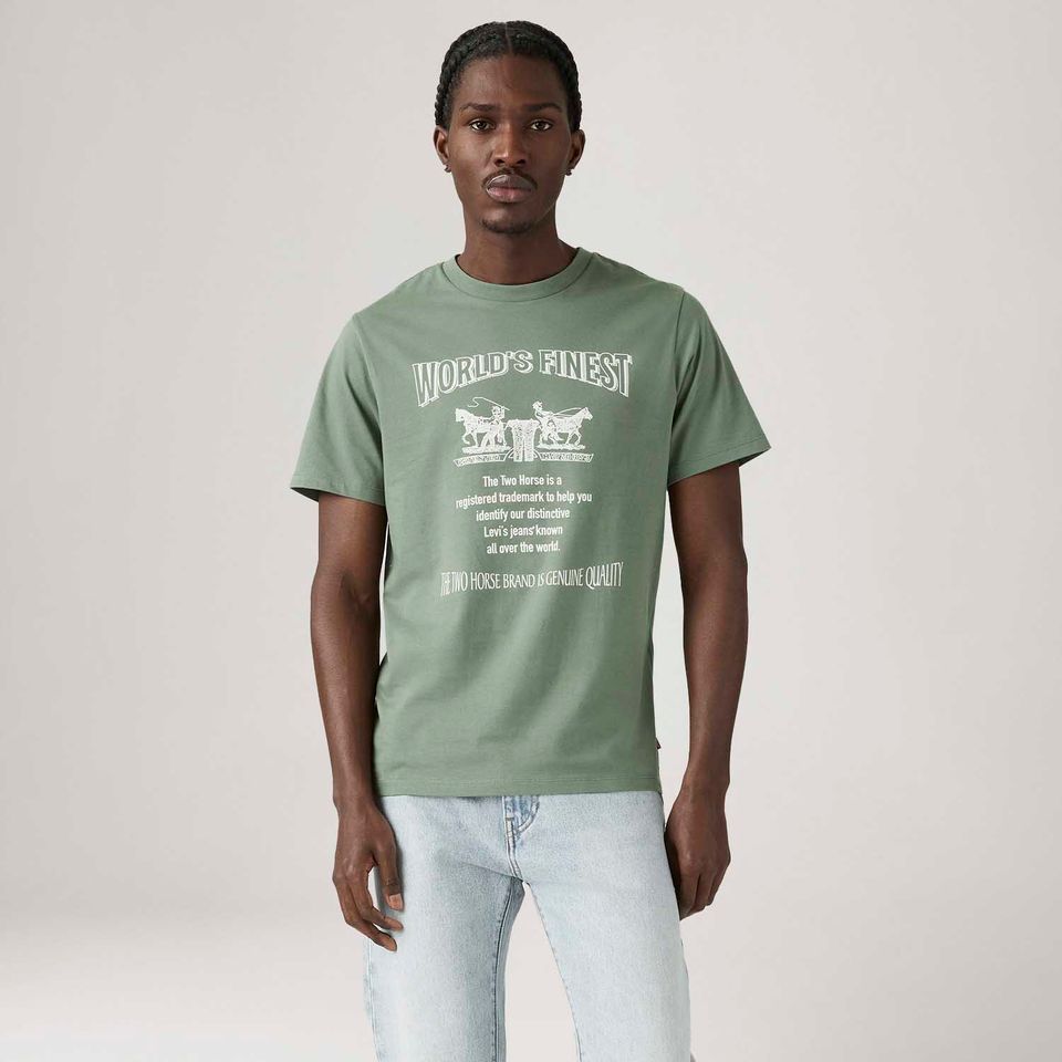 Camiseta Levi's® Graphic Crewneck Verde Manga Curta