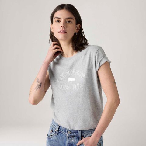Camiseta Levi's® The Perfect Cinza Manga Curta — Levi's