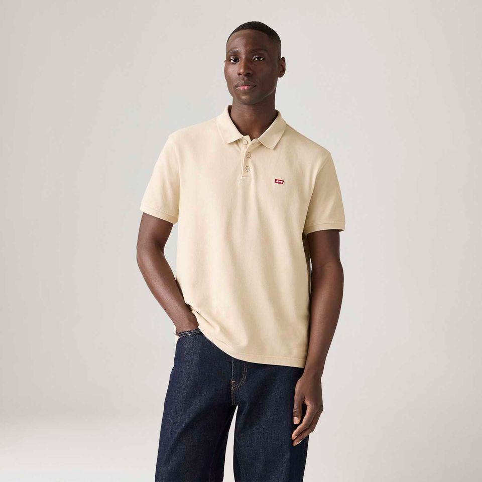 Polo Levi's® Housemark Off White Manga Curta