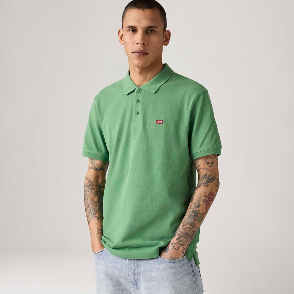 Polo Levi's® Housemark Verde Manga Curta