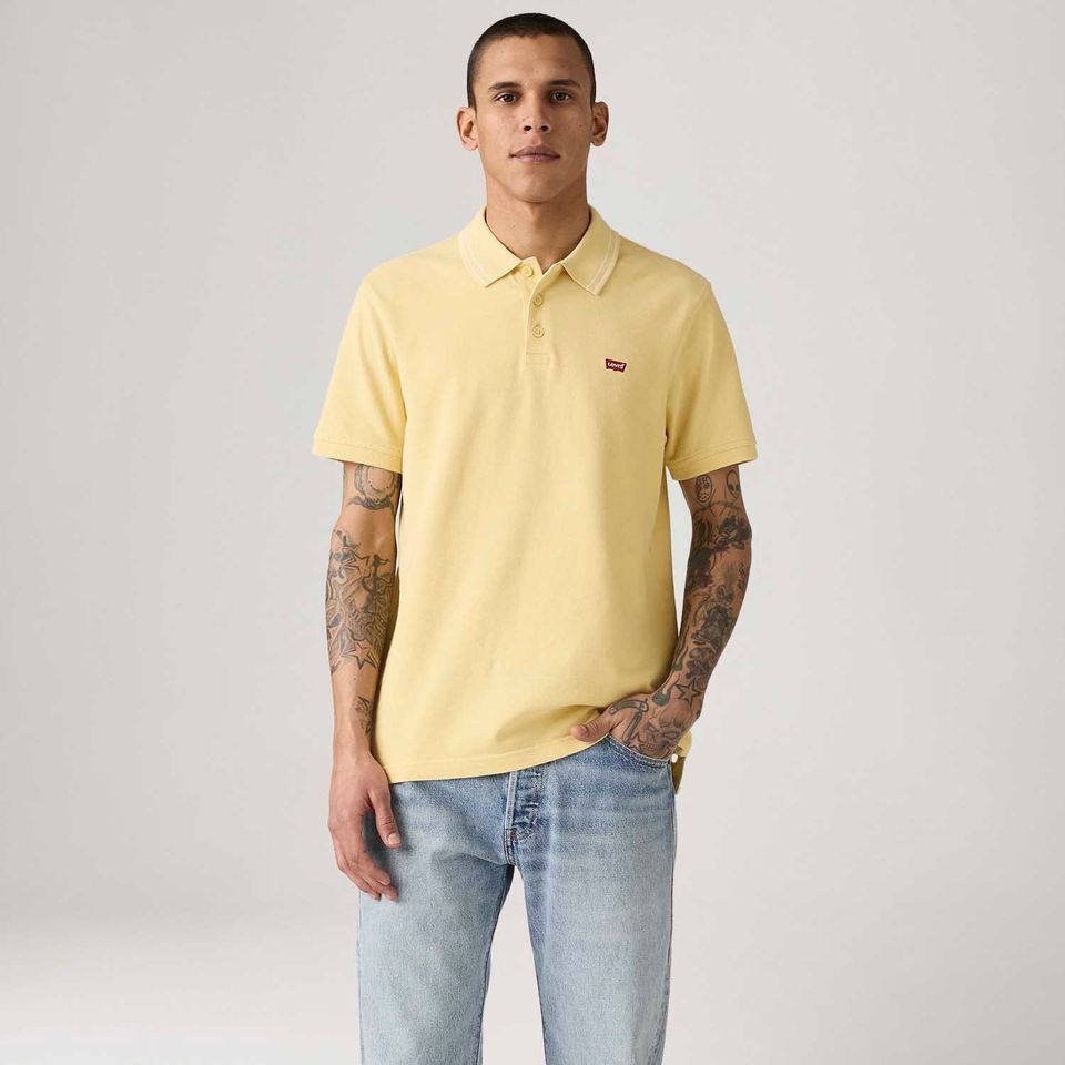 Polo Levi's® Housemark Amarela Manga Curta