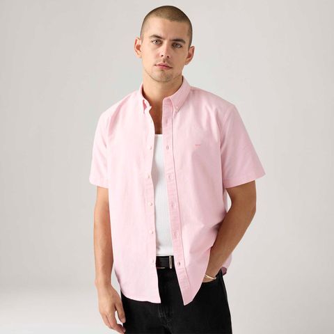 Camisa Levi's® Authentic Button Down Rosa Manga Curta — Levi's