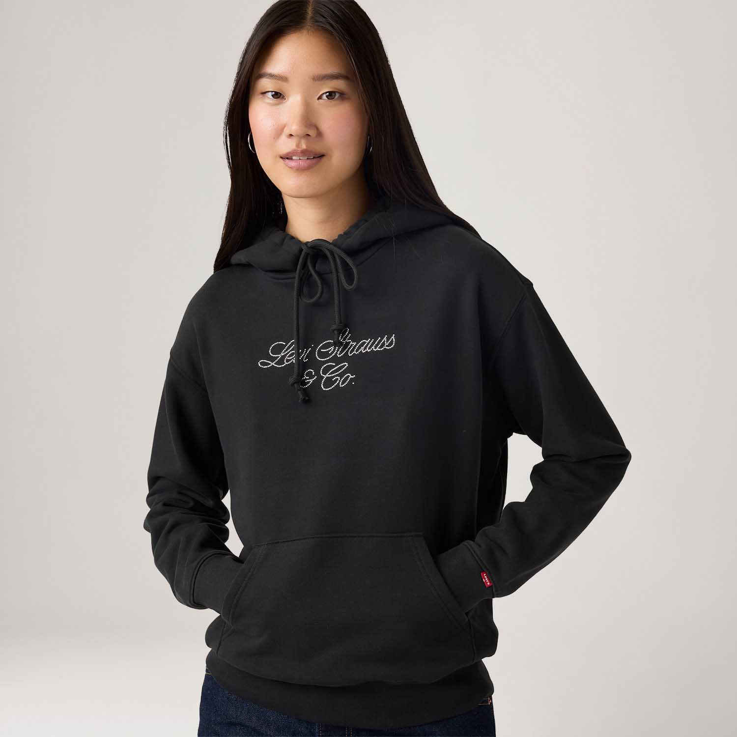 Moletom Levi's® Graphic Heritage Hoodie com Capuz Preto — Levi's