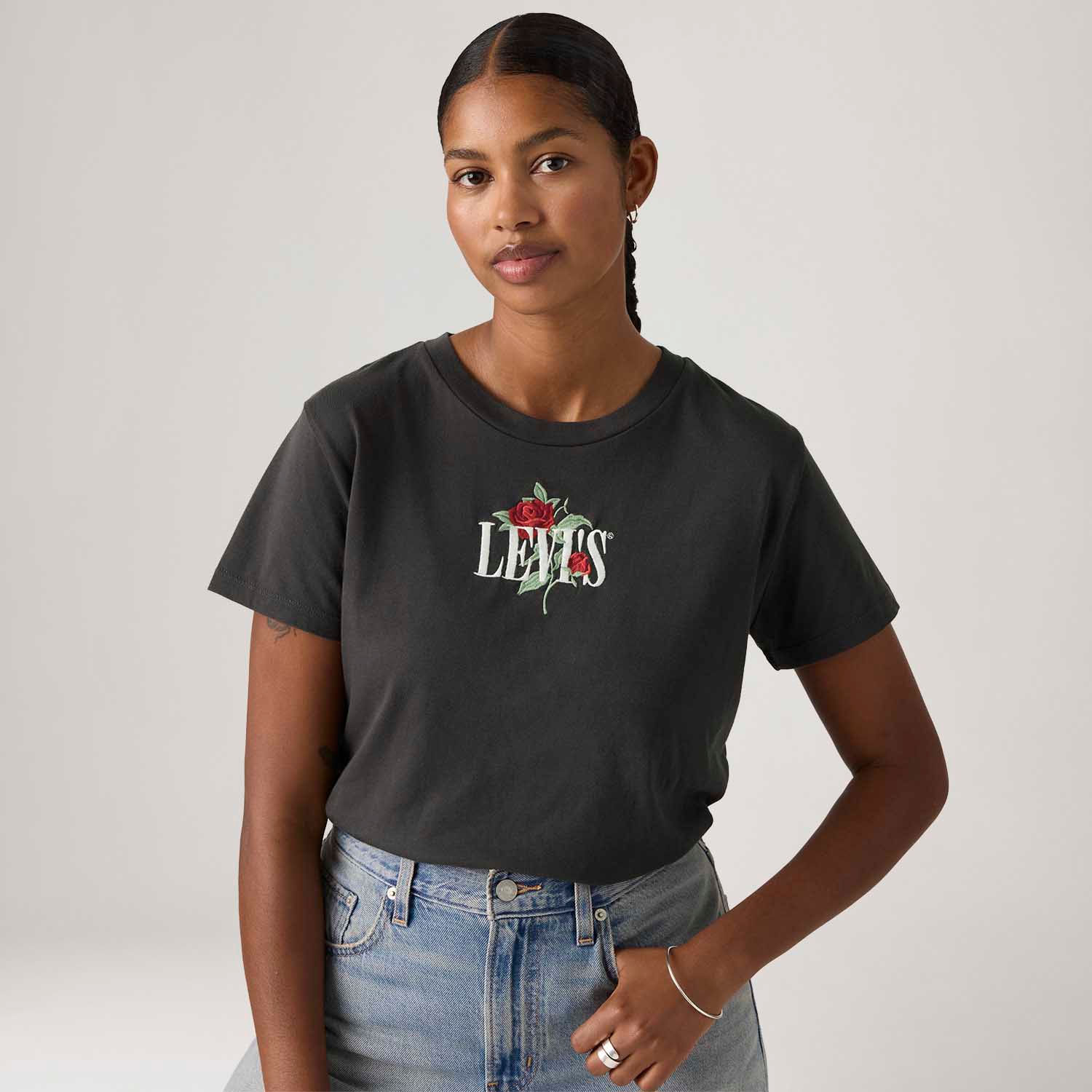 Camiseta Levi's® Graphic Boxy Preta Manga Curta — Levi's