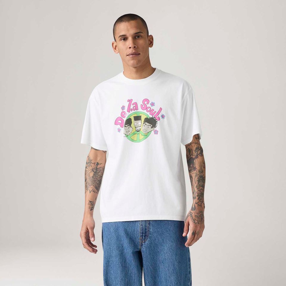 Camiseta Levi's® Graphic Branca Manga Curta | Collab de La Soul
