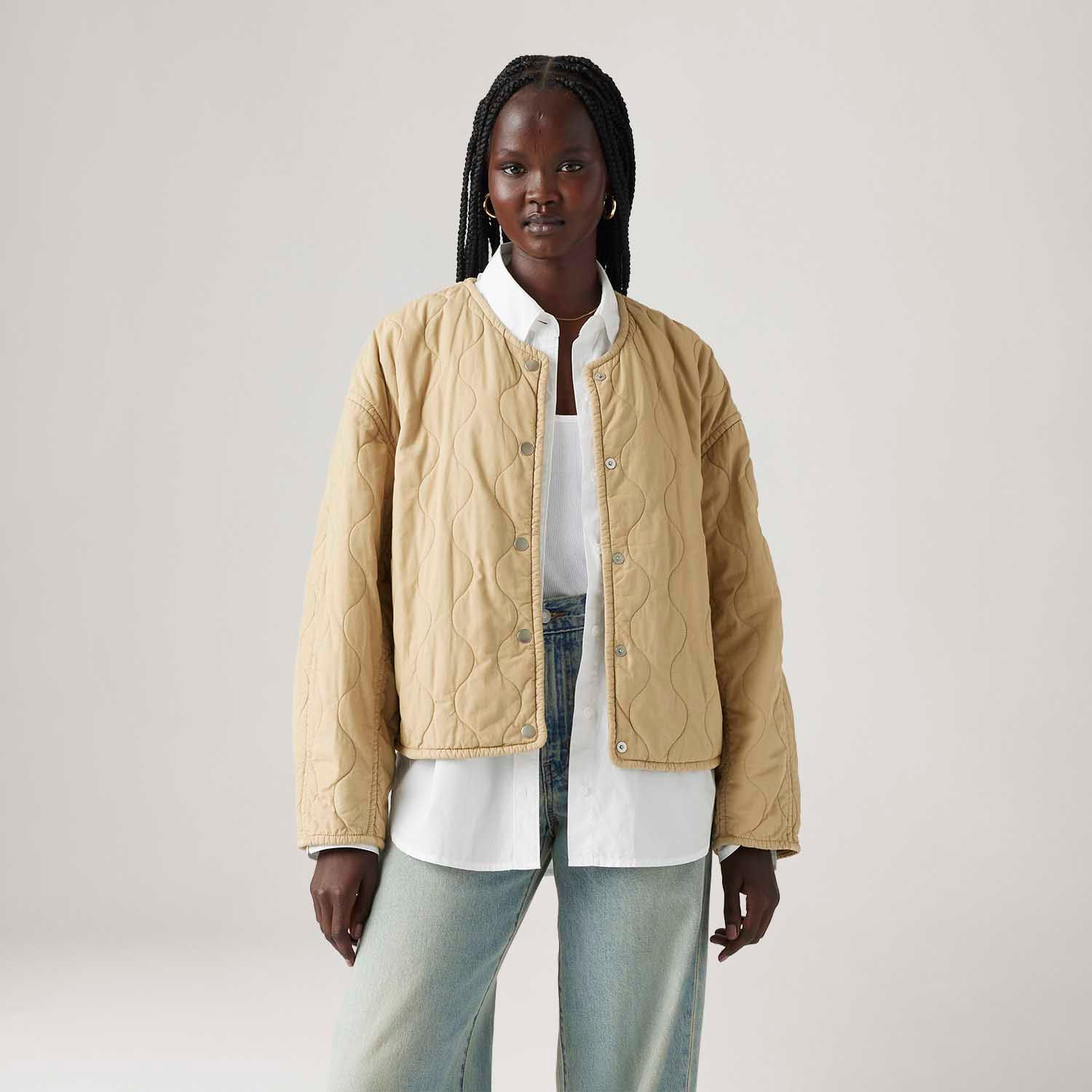 Casaco Levi's® Rumer Quilted Linder Bege 001FR0000