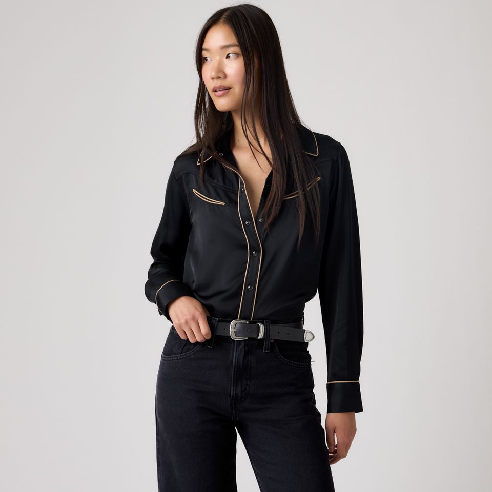Camisa Levi's® Bradie Archival Preta Manga Longa