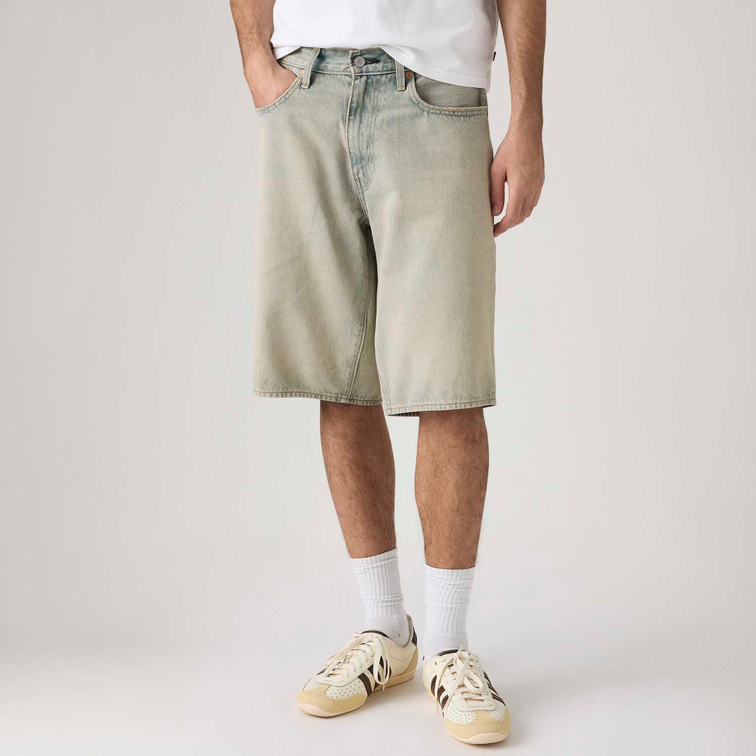 Bermuda Jeans Levi's® 478® Baggy Lavagem Clara