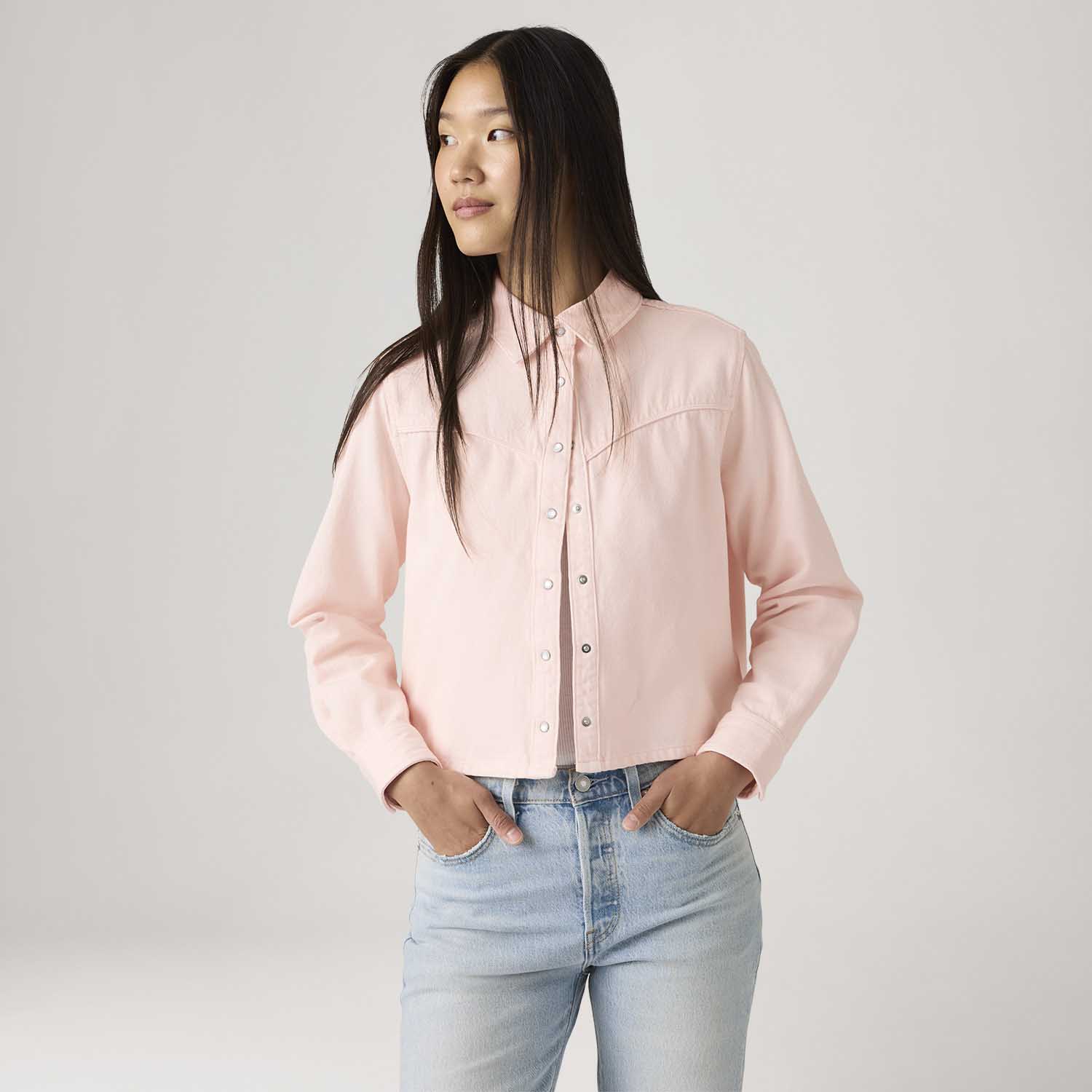 Camisa Jeans Levi's® Logan Tencel Rosa — Levi's