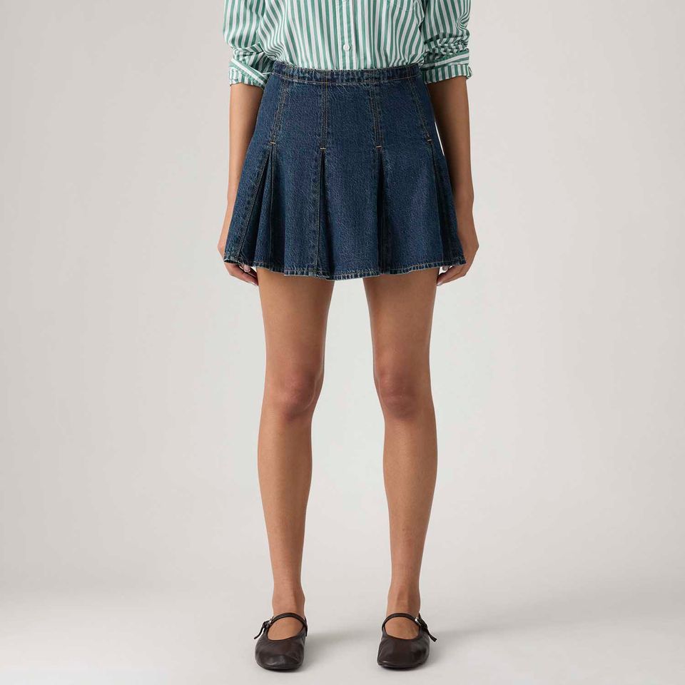 Saia Jeans Levi's® Godet Mini Lavagem Escura