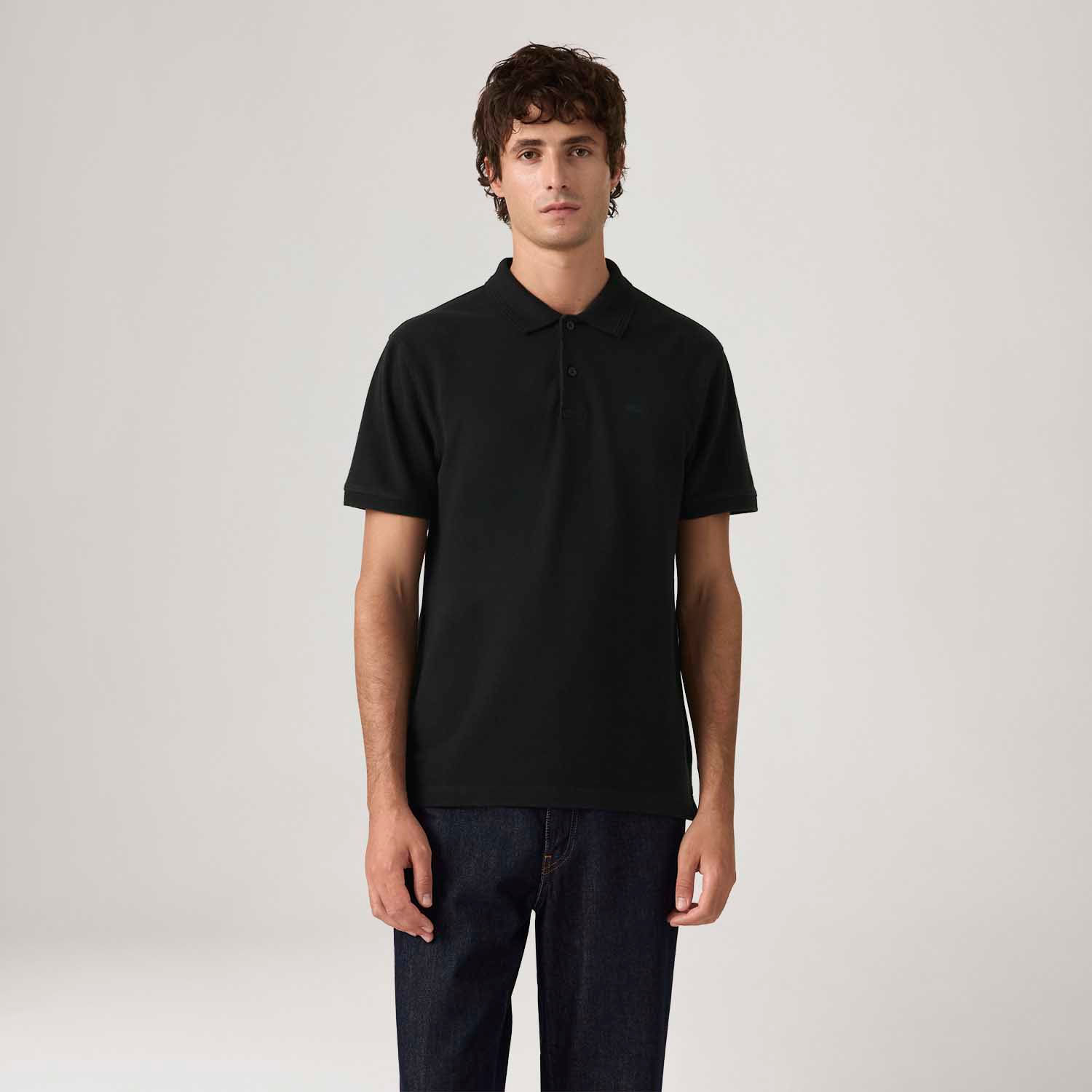 Polo Levi's® Icon Preta Manga Curta