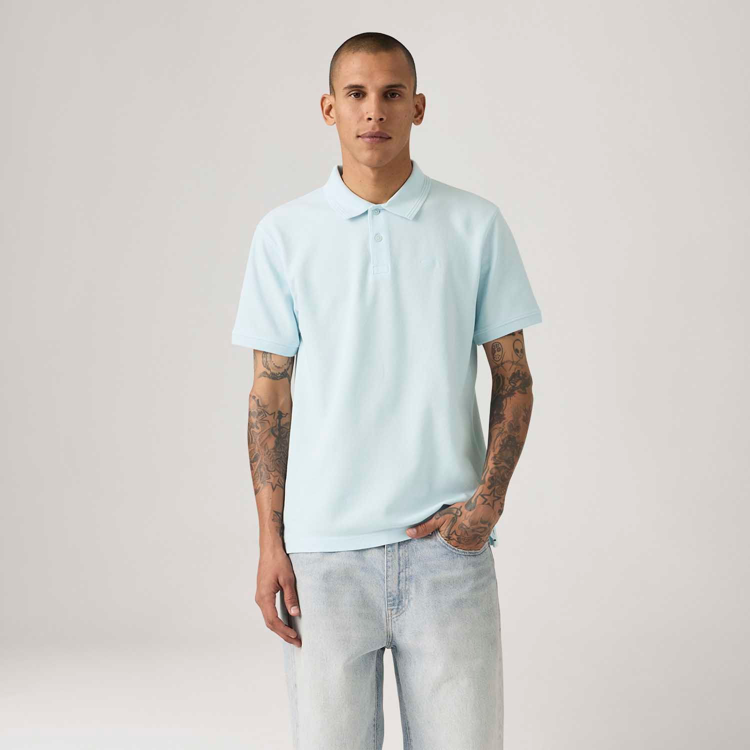 Polo Levi's® Icon Azul Manga Curta