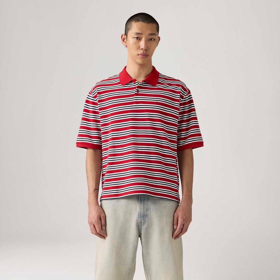 Polo Levi's® Finn Boxy Vermelha Manga Curta