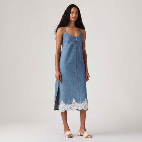 Vestido Jeans Levi's® Slip Dress 90's Lavagem Média — Levi's