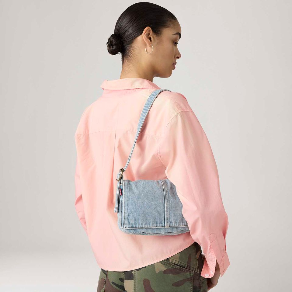 Bolsa Baguete Jeans Levi's® Brannan Lavagem Clara - U Usa | U Br