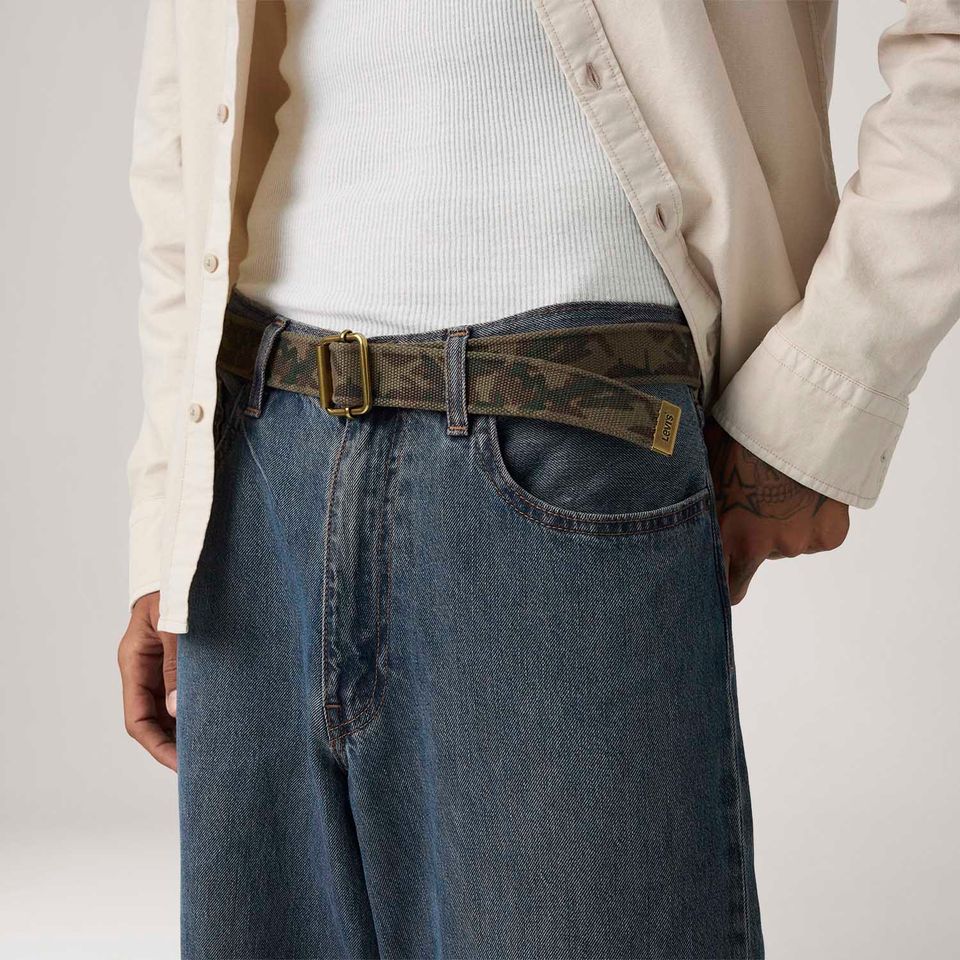 Cinto Levi's® Washed Down Cotton Camuflagem Verde