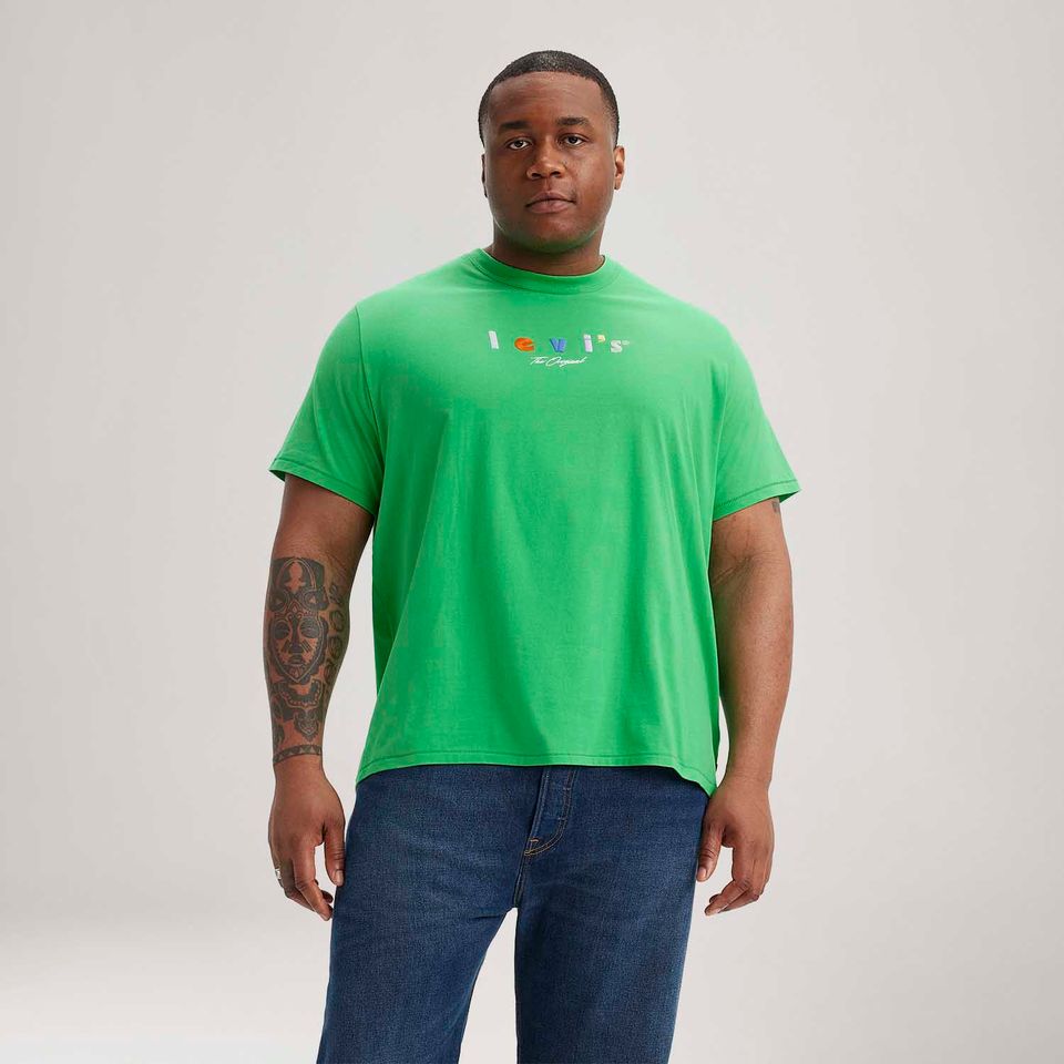 Camiseta Levi's® Big Relaxed Fit Plus Size Manga Curta Verde