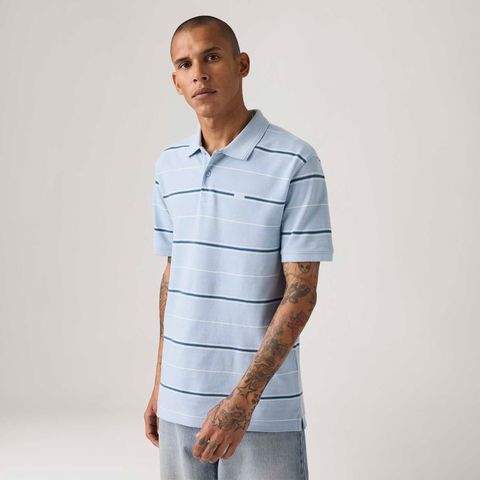 Polo Levi's® Icon Azul Manga Curta — Levi's