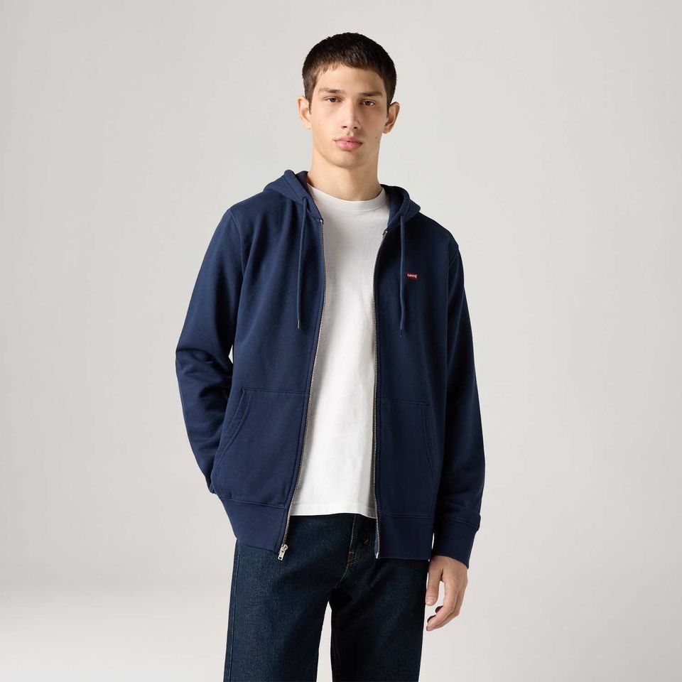 Moletom Levi's® New Original com Capuz e Zipper  Azul Marinho