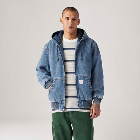 Jaqueta Jeans Levi's® Potrero Hoody com Capuz Lavagem Média — Levi's