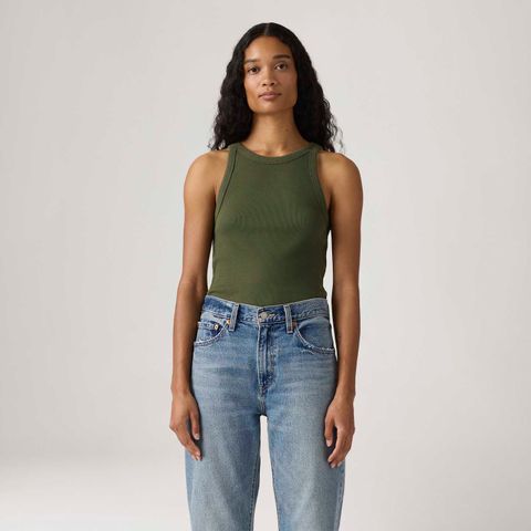 Regata Levi's® Essential Racer Tank Verde — Levi's
