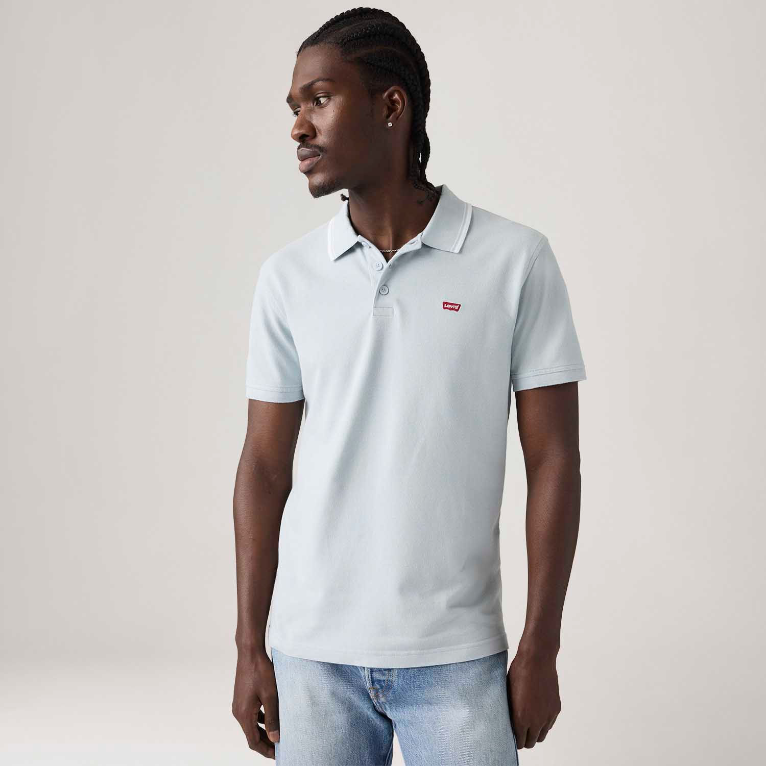 Polo Levi's® Housemark Azul Manga Curta