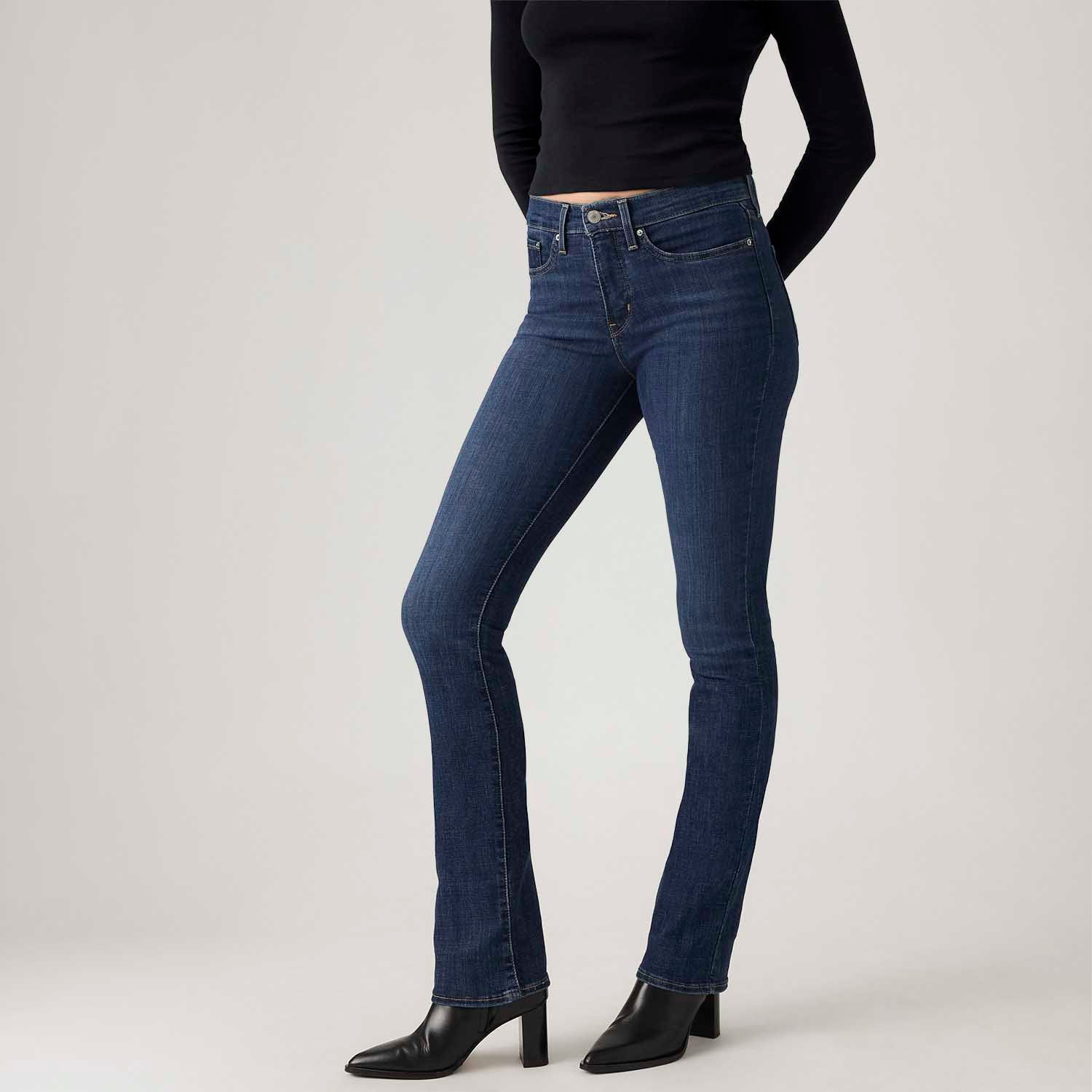 Calça Jeans Levi’s® 315® Shaping Bootcut Lavagem Azul Escura — Levi's