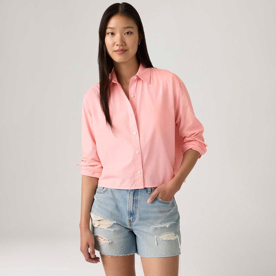 Camisa Levi's® Cropped Harlie Rosa
