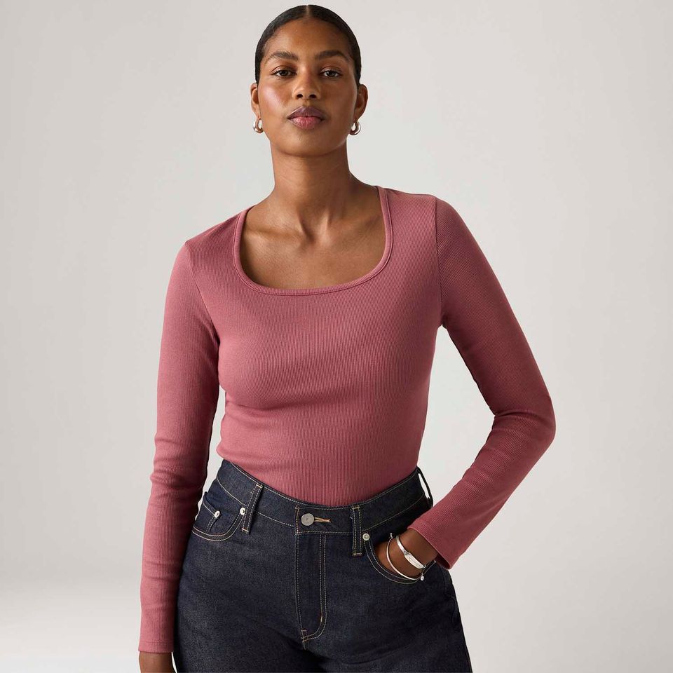 Blusa Levi's® Essential Rosa Manga Longa