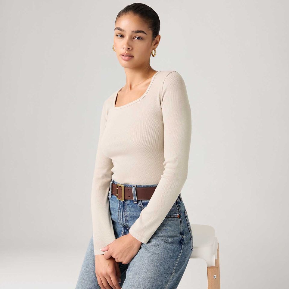 Blusa Levi's® Essential Bege Manga Longa