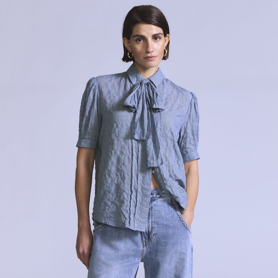 Camisa Levi's® Blue Tab Weekend Azul Claro Manga Curta