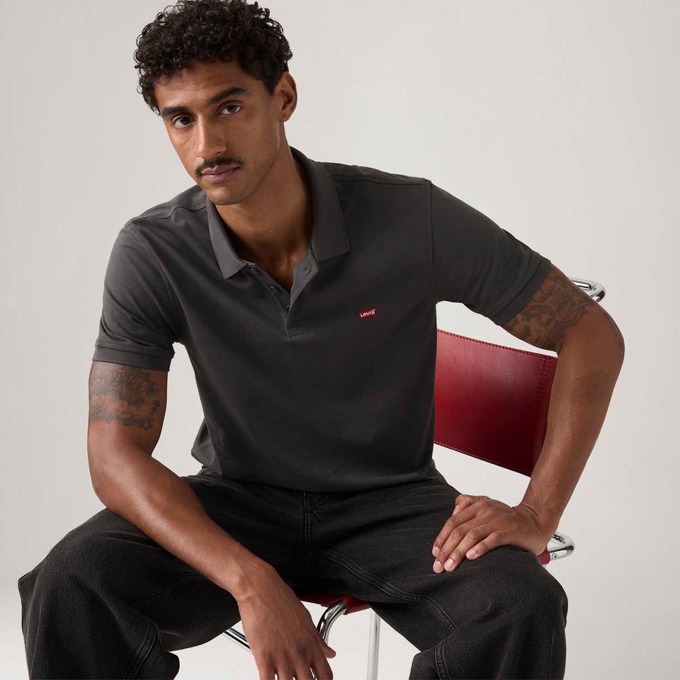 Polo Levi's® Housemark Cinza Chumbo