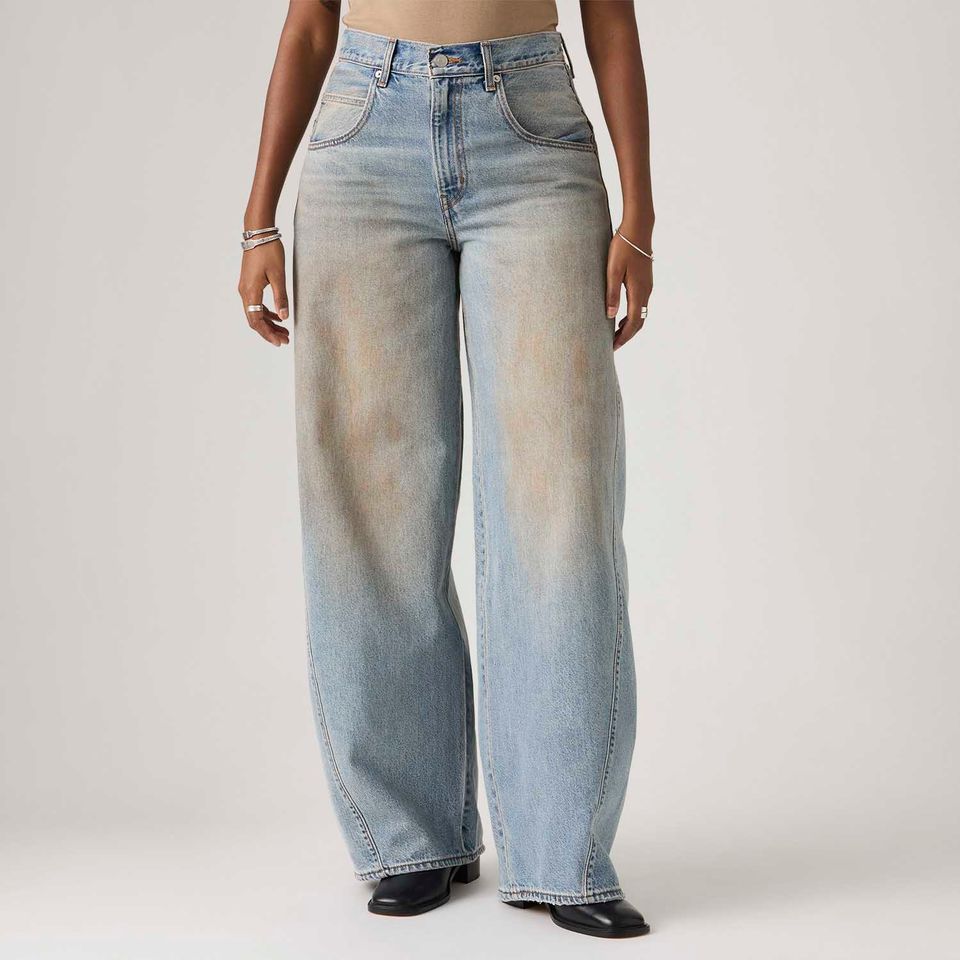 Calça Jeans Levi's® Super Baggy Barrel Lavagem Clara