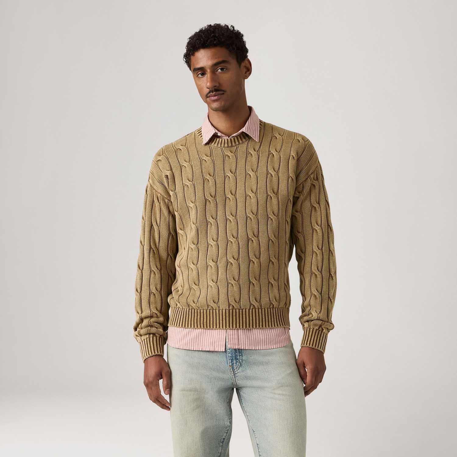 Suéter Levi's® Carmel Cable Crew Marrom