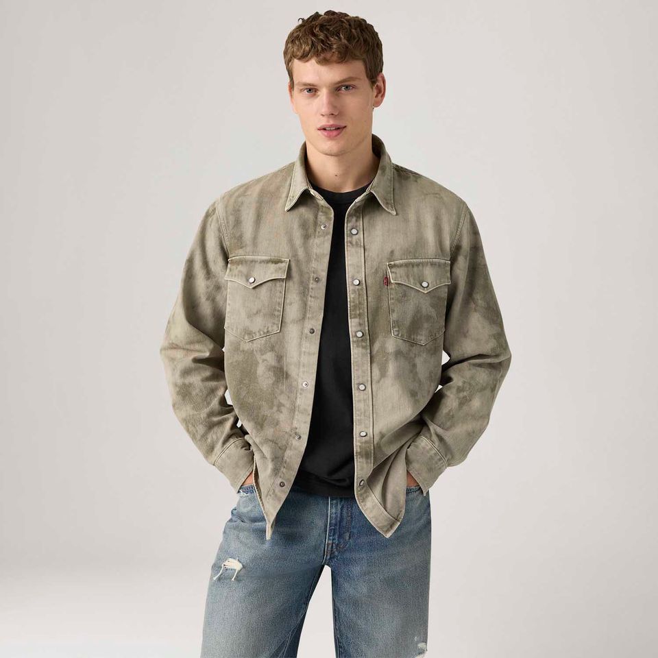 Camisa Levi's® Relaxed Western Cinza